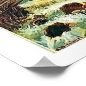 ゼルマット、山のピーク、スイス、夏のヴィンテージ ポスター (角)