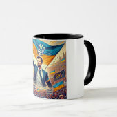 ゼレンスキリーディングウクライナ革命 マグカップ (正面右)