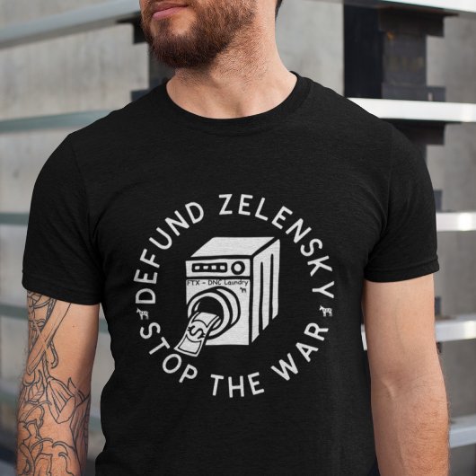ゼレンスキーおもしろいマネーロンダリング・ウクライナ Tシャツ