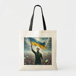 ゼレンスキーがウクライナの人々を奮い立たせる トートバッグ