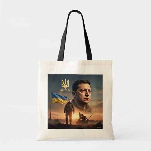 ゼレンスキーウクライナ統一された指導者24 トートバッグ (正面)
