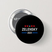 ゼレンスキー大統領 2024年 選挙 ウクライナ 1 缶バッジ (正面&裏面)