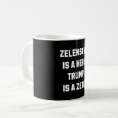 ゼレンスキー は英雄です。 コーヒーマグカップ (正面左)