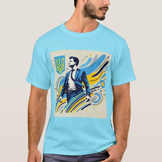 ゼレンスキー ウクライナ再建 サポート フリーダム Tシャツ (正面)