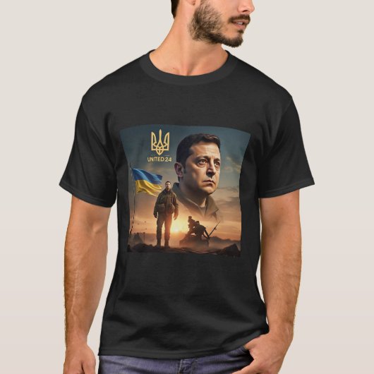 ゼレンスキー ウクライナ大統領 Tシャツ (正面)