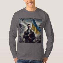 ゼレンスキー ウクライナ支援 メンズTシャツ