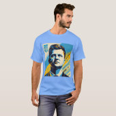 ゼレンスキー ポップアートスタイルの肖像画 Tシャツ (正面フル)