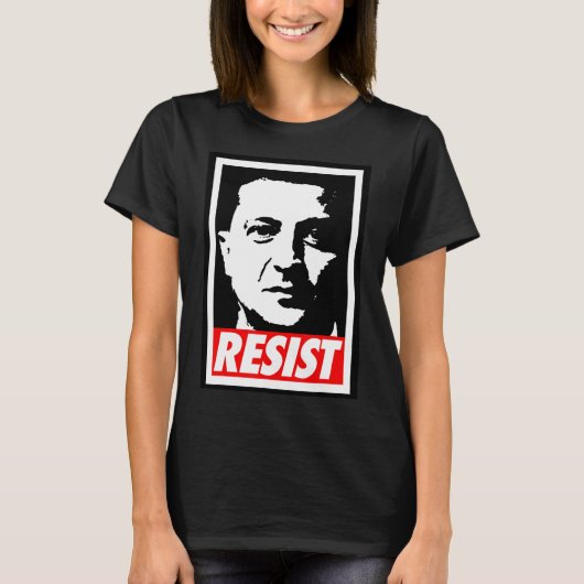 ゼレンスキー - 抵抗 ウクライナを支援 私はウクライナと共に Tシャツ (正面)