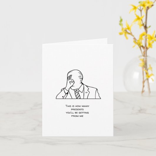 ゼロおもしろいサイン誕生日を作るジョーバイデン氏 カード (黄色い花)