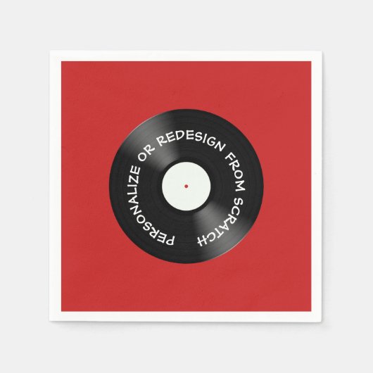 ゼロから再設計またはパーソナライズ –  スタンダードカクテルナプキン (正面)