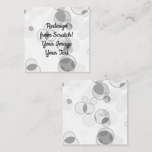 ゼロから再設計 – 独自の作成 スクエア名刺 (正面/裏面)