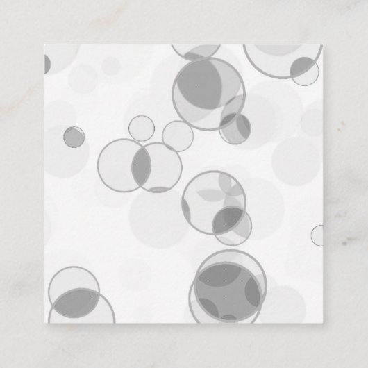 ゼロから再設計 – 独自の作成 スクエア名刺 (裏面)