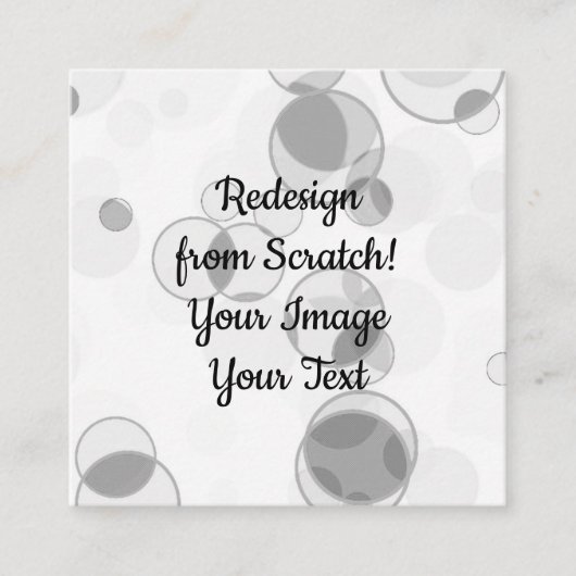 ゼロから再設計 – 独自の作成 スクエア名刺 (正面)