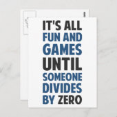 ゼロで割ることはゲームではない ポストカード (正面/裏面)