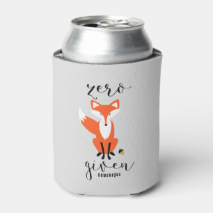 ゼロキツネによって与えられるおもしろいなしゃれの灰色のパーソナライ 缶クーラー
