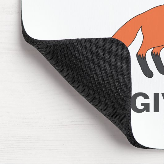 ゼロキツネ与えおもしろい皮肉の野生動物パン マウスパッド (コーナー)