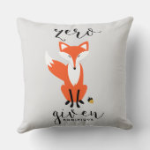 ゼロキツネ与えプおもしろいンパーソナライズされた枕 クッション (裏面)