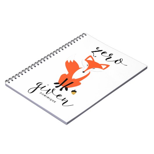 ゼロキツネ与えプおもしろいンパーソナライズされたII ノートブック (左側)