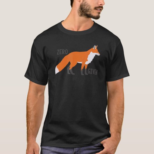 ゼロキツネ与えプンキツネ又は動物デザイン Tシャツ (正面)