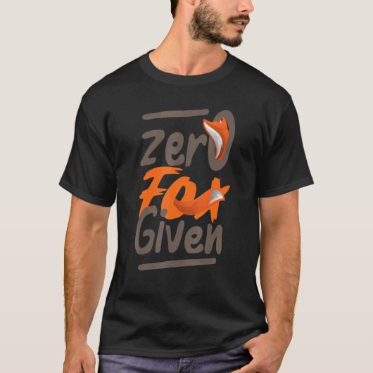 ゼロキツネ与え皮肉ことわざ皮肉 Tシャツ (正面)