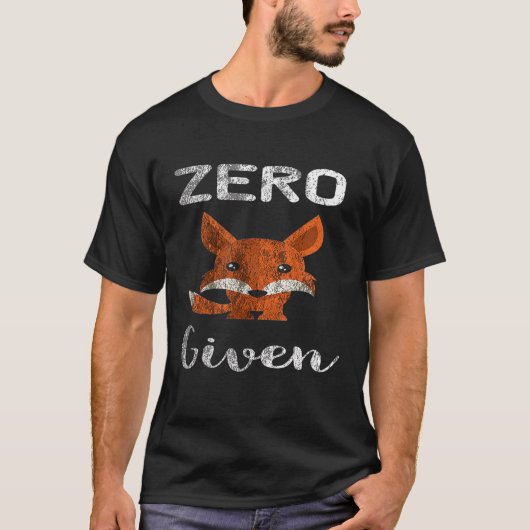 ゼロキツネ与え皮肉動揺して Tシャツ (正面)