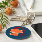 ゼロキツネ与え – かわいい皮肉な赤い狐 キーホルダー (側面)