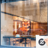 ゼロキツネ与え ウィンドウサイン (カフェ窓)