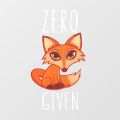 ゼロキツネ与え ウィンドウサイン (シート)