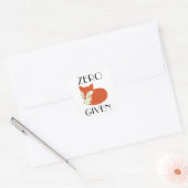 ゼロキツネ与え スクエアシール (封筒)