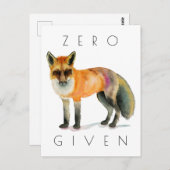 ゼロキツネ与え ポストカード (正面/裏面)