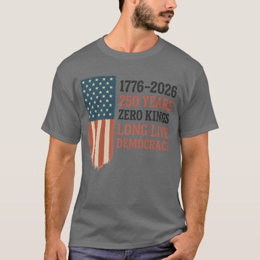 ゼロキングス民主主義万歳 Tシャツ (正面)