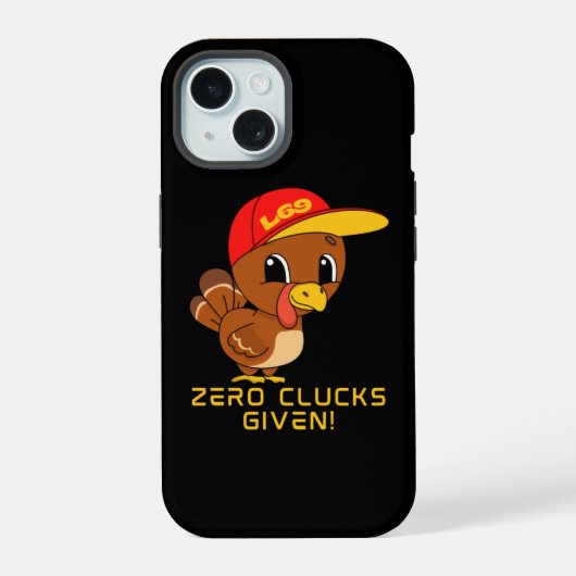 ゼロク与えクおもしろい感謝祭 iPhone 15ケース (裏面)