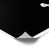 ゼログラビティトイレホワイト文字 ポスター (角)