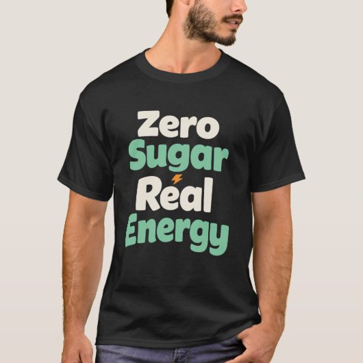 ゼロシュガーライフスタイル ケト 低炭水化物 血糖値コントロール Tシャツ (正面)