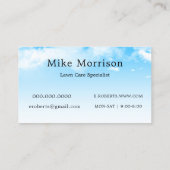 ゼロターン芝気に生専門名刺 名刺 (裏面)