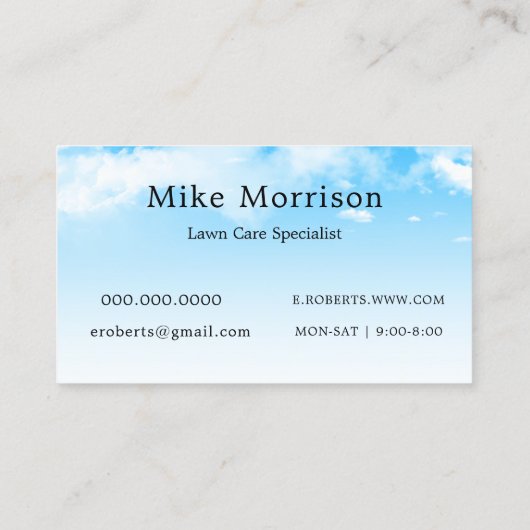 ゼロターン芝気に生専門名刺 名刺 (裏面)