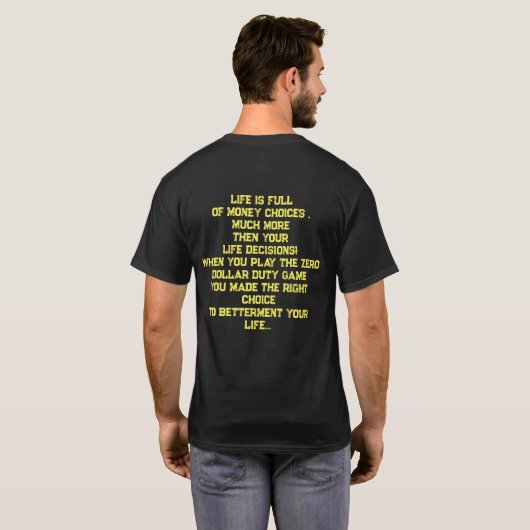 ゼロドルデューティー Tシャツ (裏面フル)