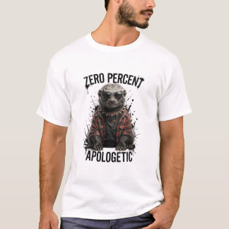 ゼロパーセントの謝罪 楽しいラーテル Tシャツ