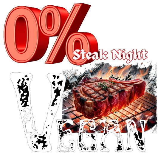 ゼロパーセントビーガンステーキナイト スウェットシャツ