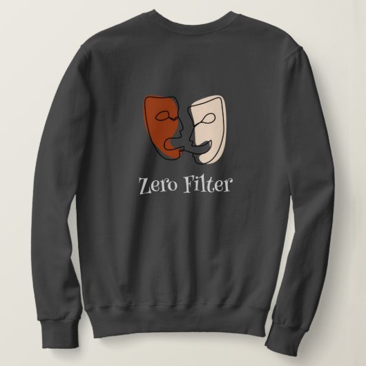 ゼロフィルタSweatshirt -はっきりしたおよ実在び スウェットシャツ (デザイン裏面)