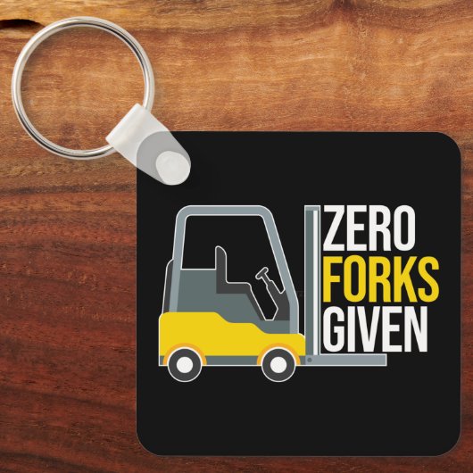 ゼロフォーク与えおもしろいフォークリフト キーホルダー (正面)