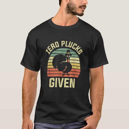 ゼロプルッ与えクおもしろい感謝祭トルコのピルグリ Tシャツ (正面)