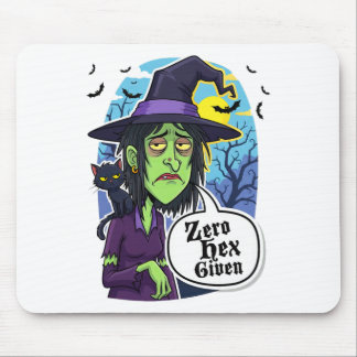ゼロヘックスの冗談の魔女のハロウィンコスチュームTシャツ マウスパッド