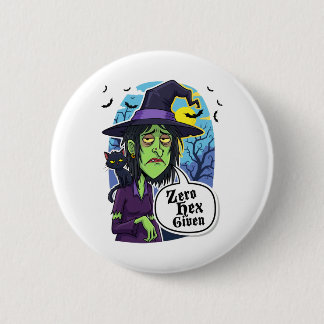 ゼロヘックス・ギブン・面白い魔女・ハロウィンコスチュームTシャツ 缶バッジ