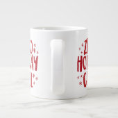 ゼロホリデーチルおもしろいフェイクレッドグリッタークリスマス ジャンボコーヒーマグカップ (裏面)