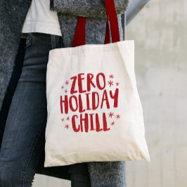 ゼロホリデーチルおもしろいフェスティバルレッドクリスマス トートバッグ
