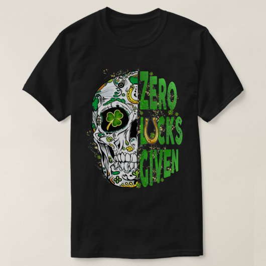 ゼロルークス与えおもしろいSt patricks dayスカル Tシャツ (デザイン正面)