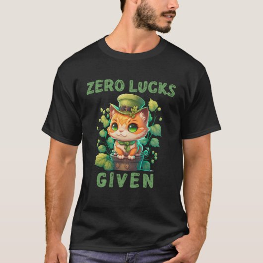 ゼロルークス与えキュイキャットSt patricks dayパーティーW Tシャツ (正面)