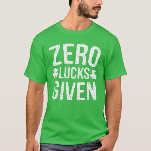 ゼロルークス与えセントパトリックの日の飲み物ギフト Tシャツ (正面)