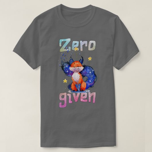 ゼロ与えフォーおもしろいフ Tシャツ (デザイン正面)